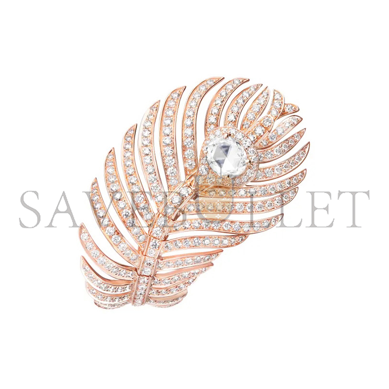 B0vcher0n plume de paon large ring jrg02807